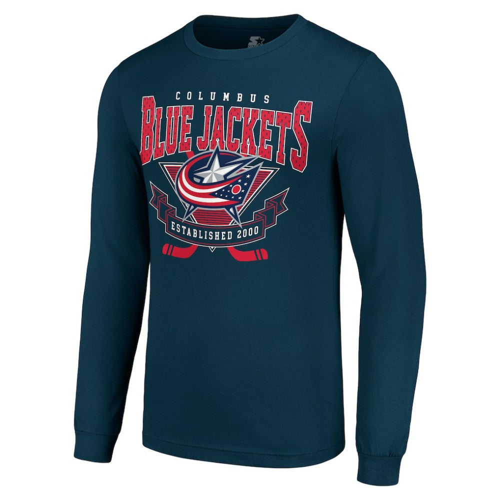 Columbus Blue Jackets Starter Team Logo Graphic Long Sleeve T-Shirt - Navy | NHL near me
