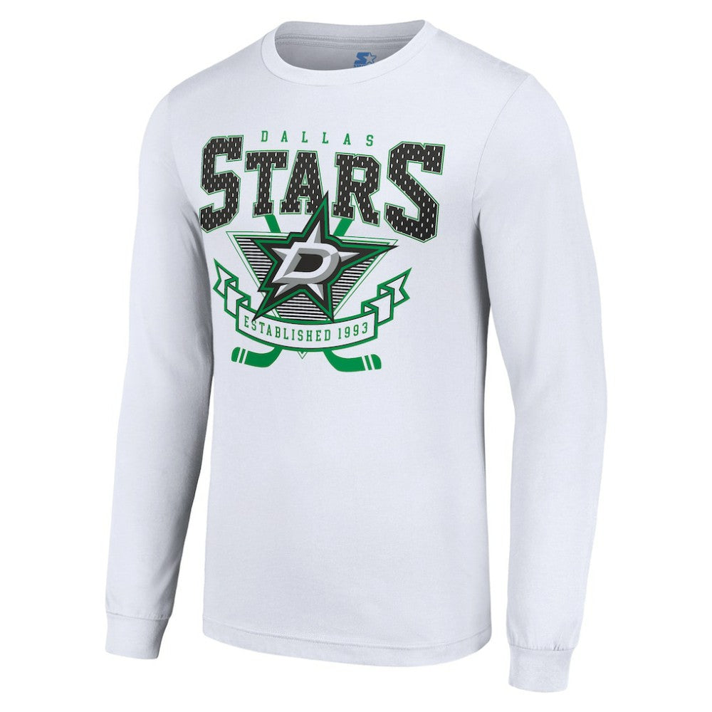 Dallas Stars Starter Team Logo Graphic Long Sleeve T-Shirt - White | NHL Clearance