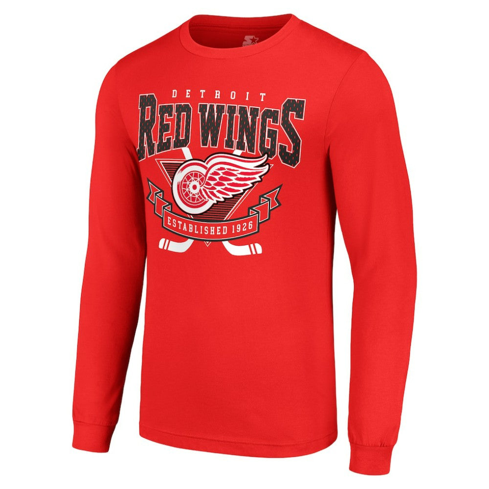 Detroit Red Wings Starter Team Logo Graphic Long Sleeve T-Shirt - Red | NHL near me