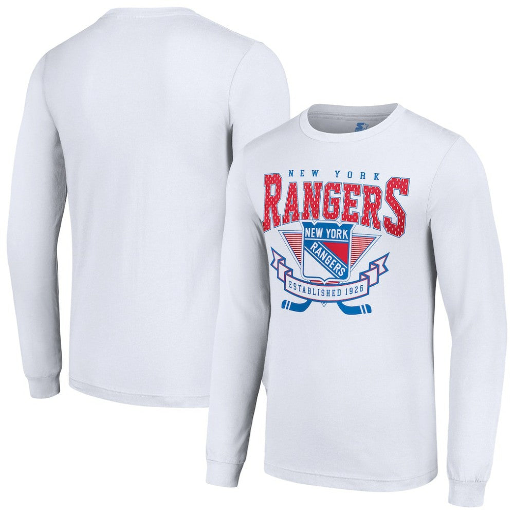 New York Rangers Starter Team Logo Graphic Long Sleeve T-Shirt - White | NHL discount