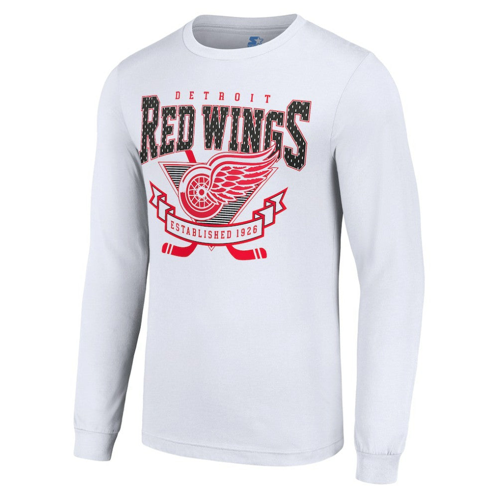 Detroit Red Wings Starter Team Logo Graphic Long Sleeve T-Shirt - White | NHL online