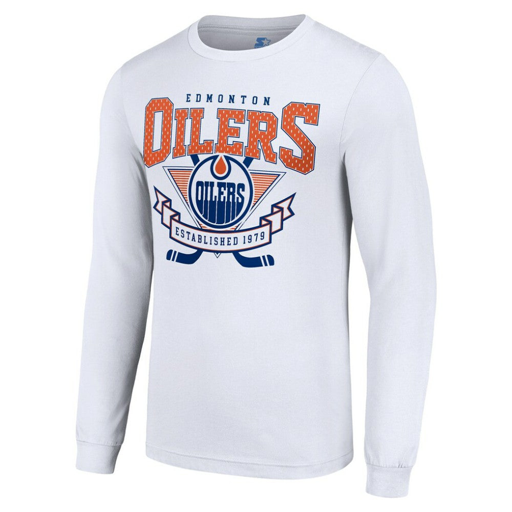 Edmonton Oilers Starter Team Logo Graphic Long Sleeve T-Shirt - White | NHL sale