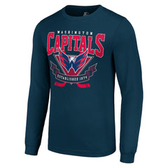 Washington Capitals Starter Team Logo Graphic Long Sleeve T-Shirt - Navy | NHL Lifestyle