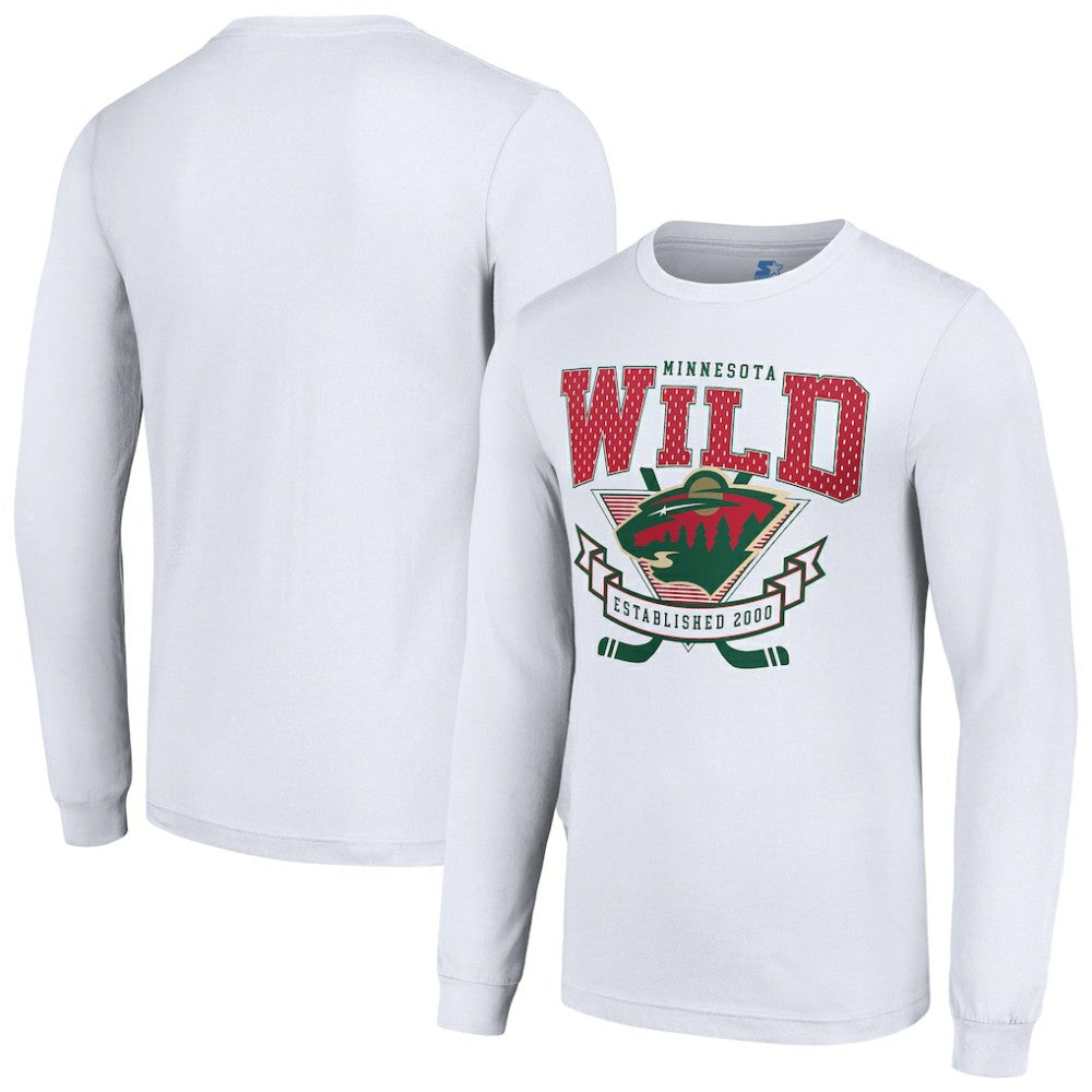 Minnesota Wild Starter Team Logo Graphic Long Sleeve T-Shirt - White | NHL on sale
