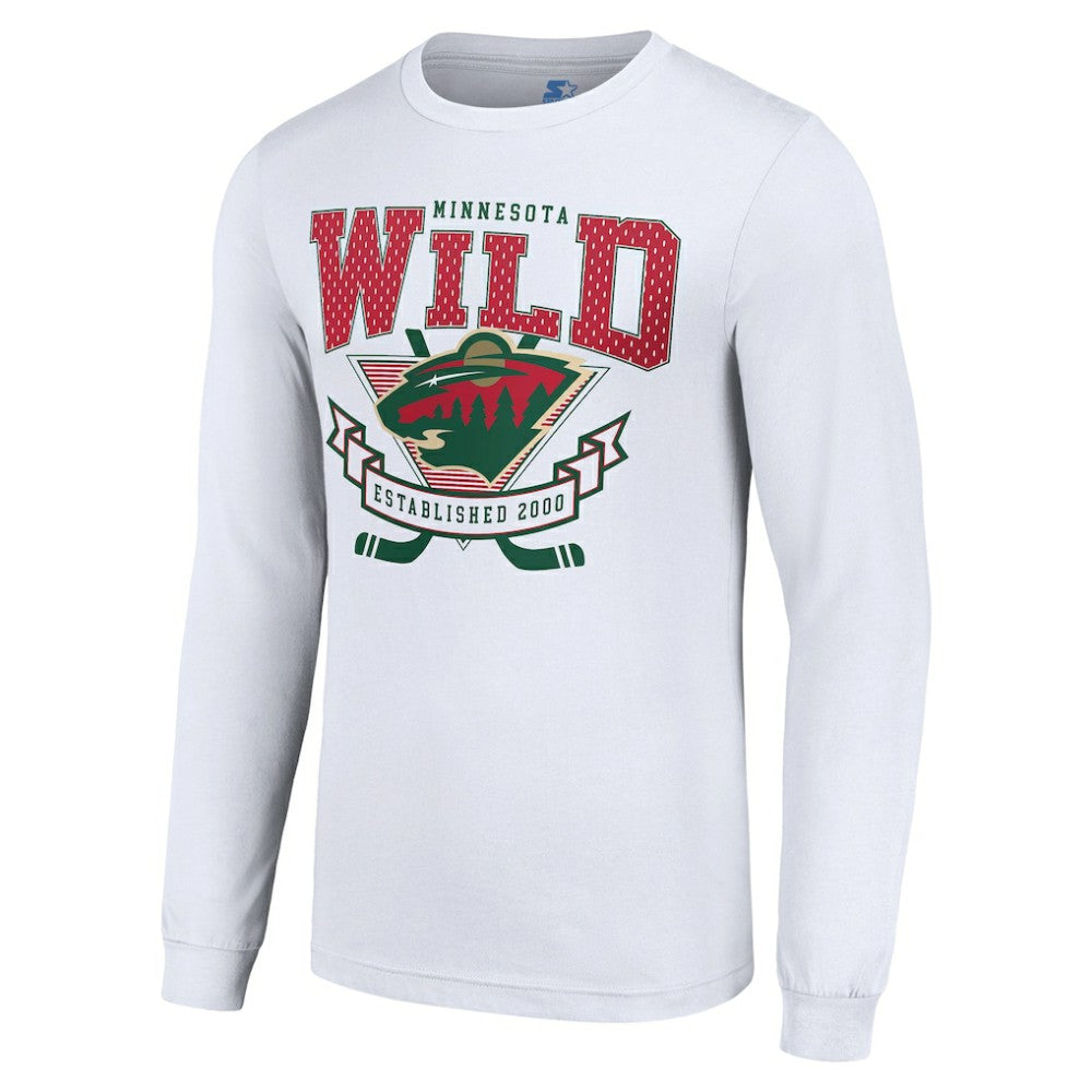 Minnesota Wild Starter Team Logo Graphic Long Sleeve T-Shirt - White | NHL on sale