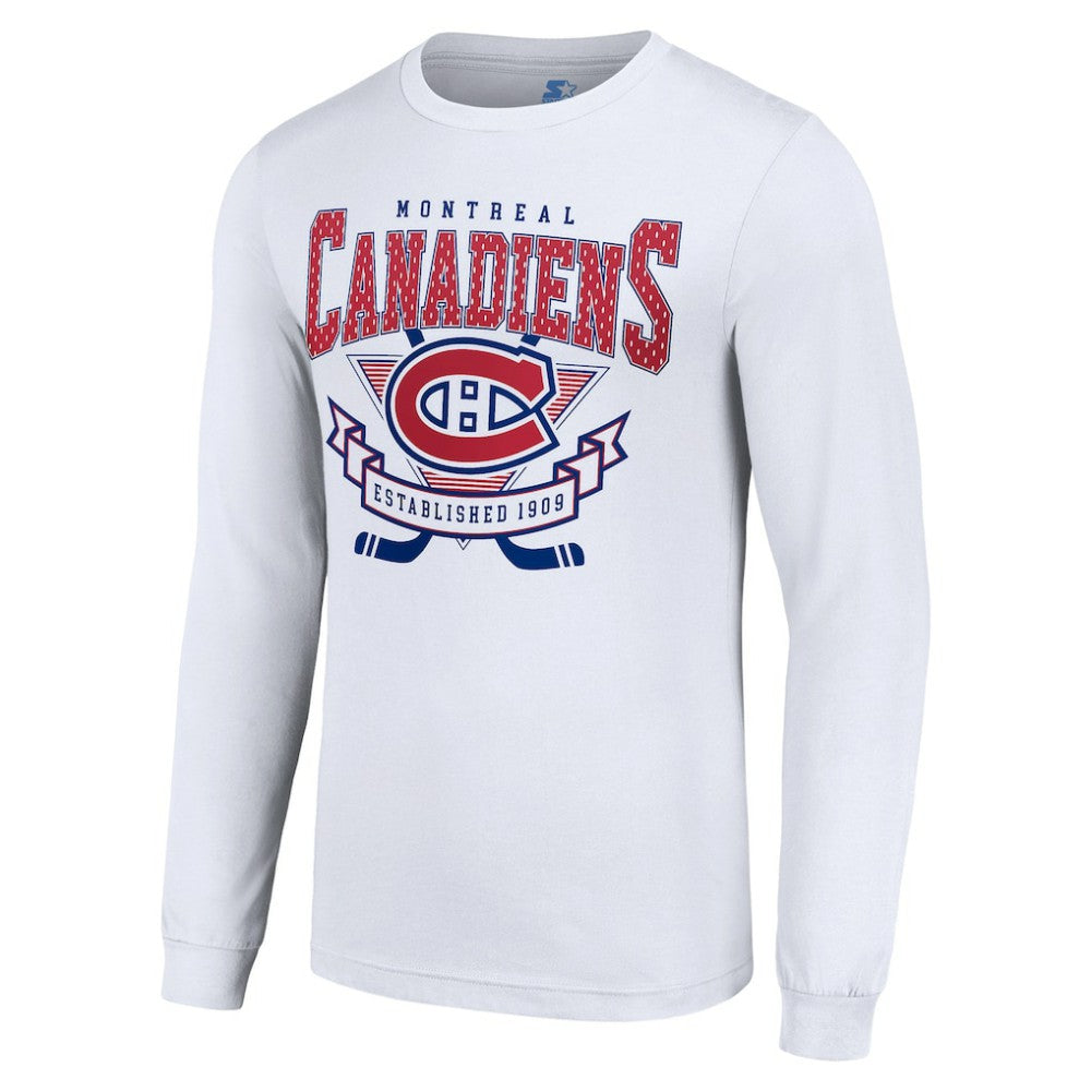 Montreal Canadiens Starter Team Logo Graphic Long Sleeve T-Shirt - White | NHL near me