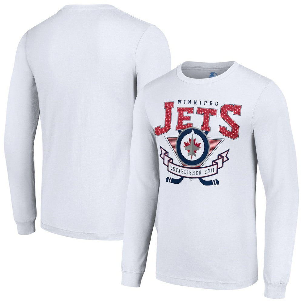 Winnipeg Jets Starter Team Logo Graphic Long Sleeve T-Shirt - White | NHL near me