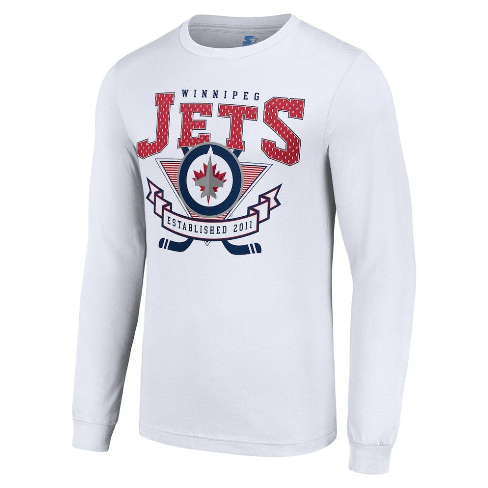 Winnipeg Jets Starter Team Logo Graphic Long Sleeve T-Shirt - White | NHL near me