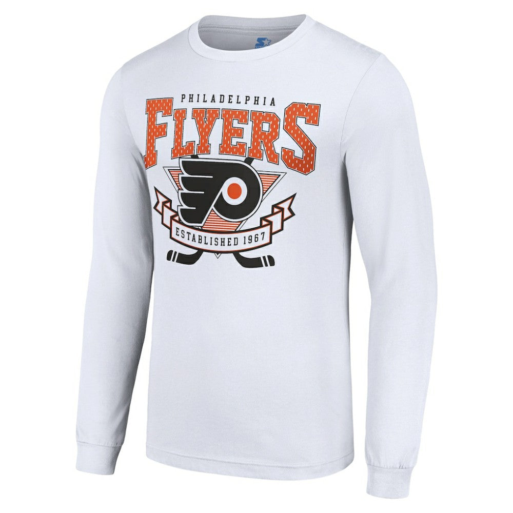 Philadelphia Flyers Starter Team Logo Graphic Long Sleeve T-Shirt - White | NHL on sale