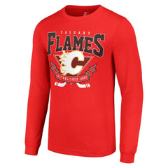 Calgary Flames Starter Team Logo Graphic Long Sleeve T-Shirt - Red | NHL Lifestyle