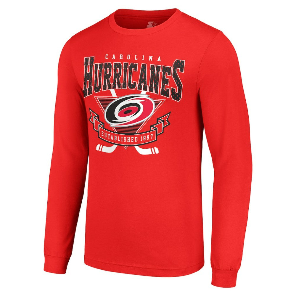 Carolina Hurricanes Starter Team Logo Graphic Long Sleeve T-Shirt - Red | NHL sale