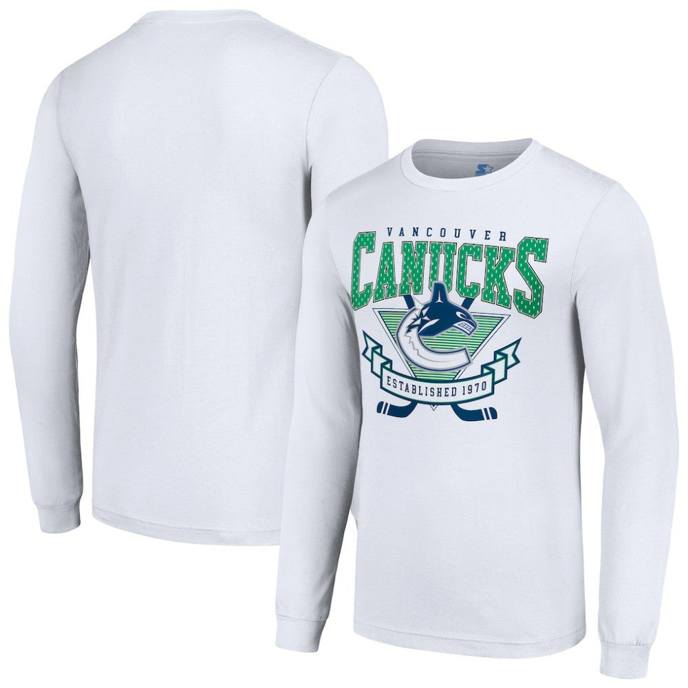 Vancouver Canucks Starter Team Logo Graphic Long Sleeve T-Shirt - White | NHL sale