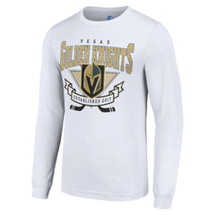 Vegas Golden Knights Starter Team Logo Graphic Long Sleeve T-Shirt - White | NHL Clearance