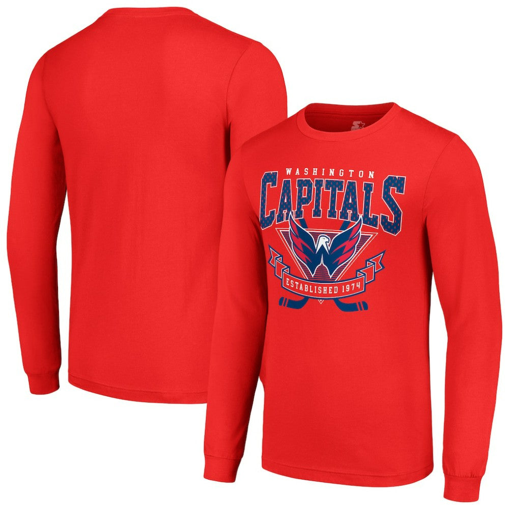 Washington Capitals Starter Team Logo Graphic Long Sleeve T-Shirt - Red | NHL discount