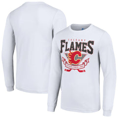 Calgary Flames Starter Team Logo Graphic Long Sleeve T-Shirt - White | NHL discount
