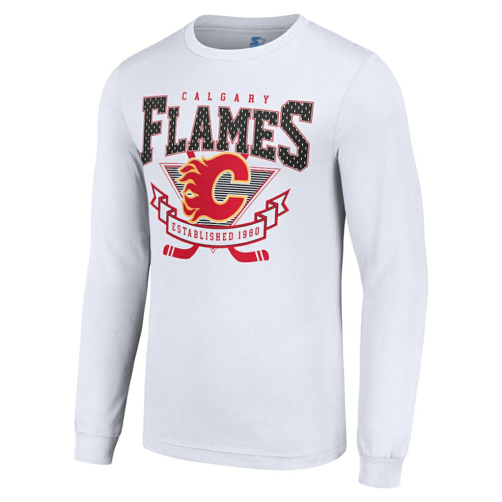 Calgary Flames Starter Team Logo Graphic Long Sleeve T-Shirt - White | NHL discount