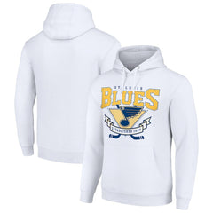 St. Louis Blues Starter Team Logo Graphic Fleece Tri-Blend Pullover Hoodie - White | NHL on sale