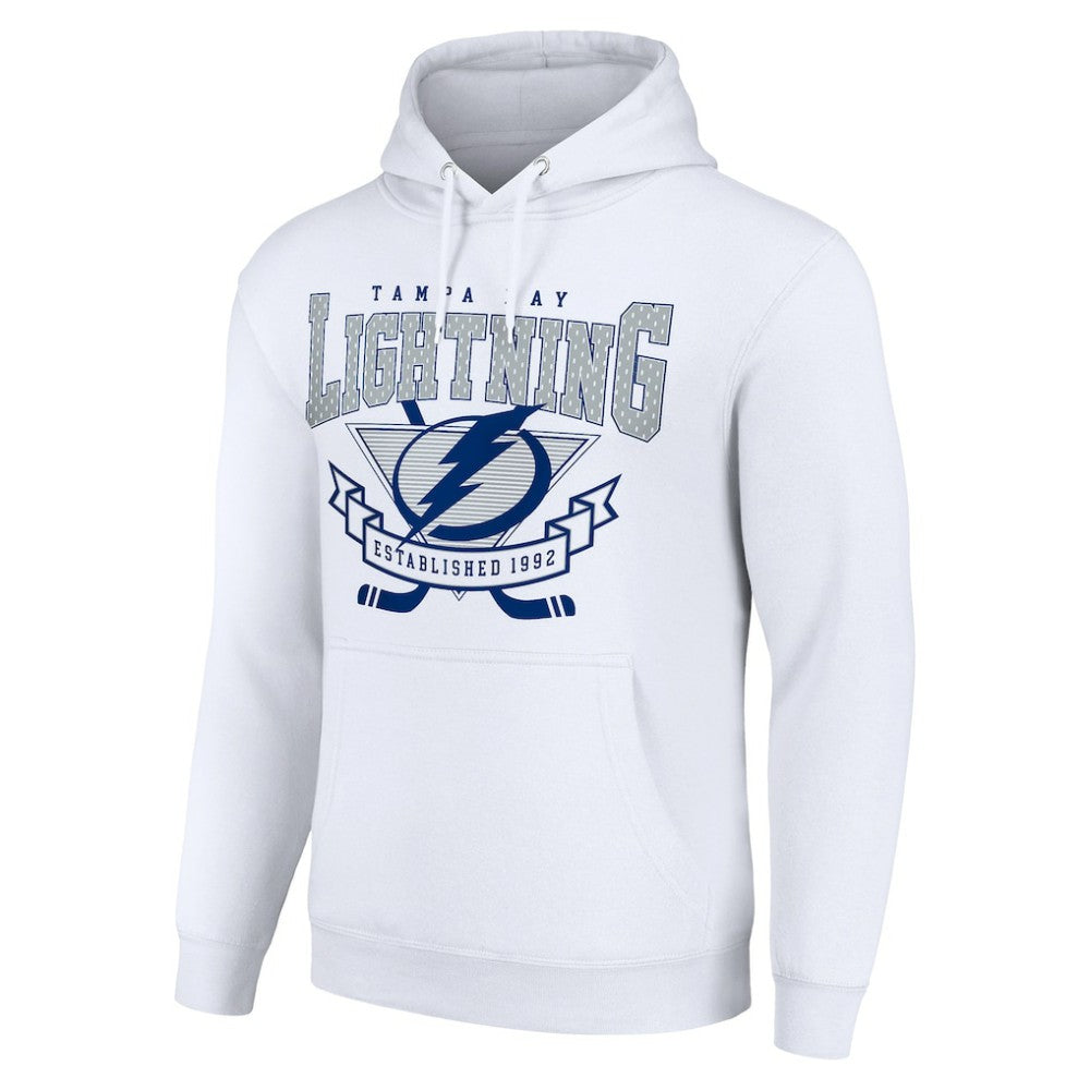 Tampa Bay Lightning Starter Team Logo Graphic Fleece Tri-Blend Pullover Hoodie - White | NHL near me