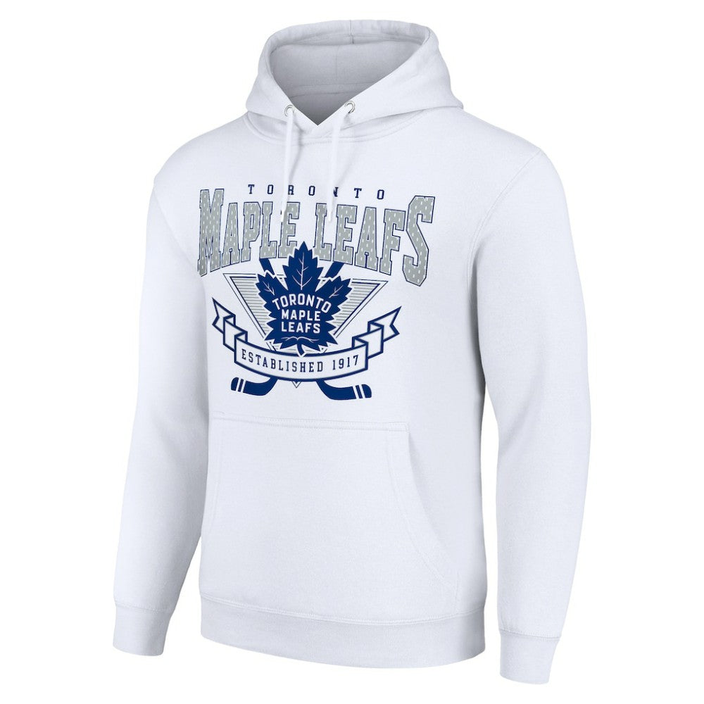 Toronto Maple Leafs Starter Team Logo Graphic Fleece Tri-Blend Pullover Hoodie - White | NHL online