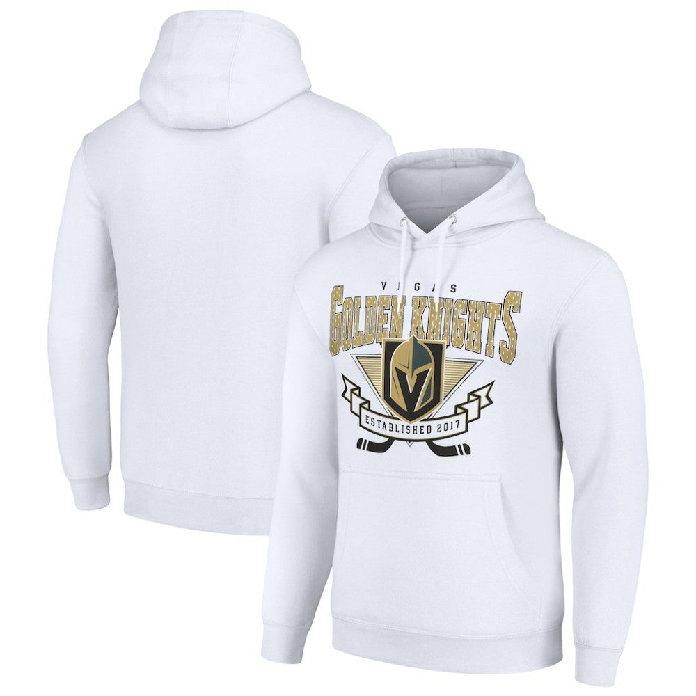 Vegas Golden Knights Starter Team Logo Graphic Fleece Tri-Blend Pullover Hoodie - White | NHL sale