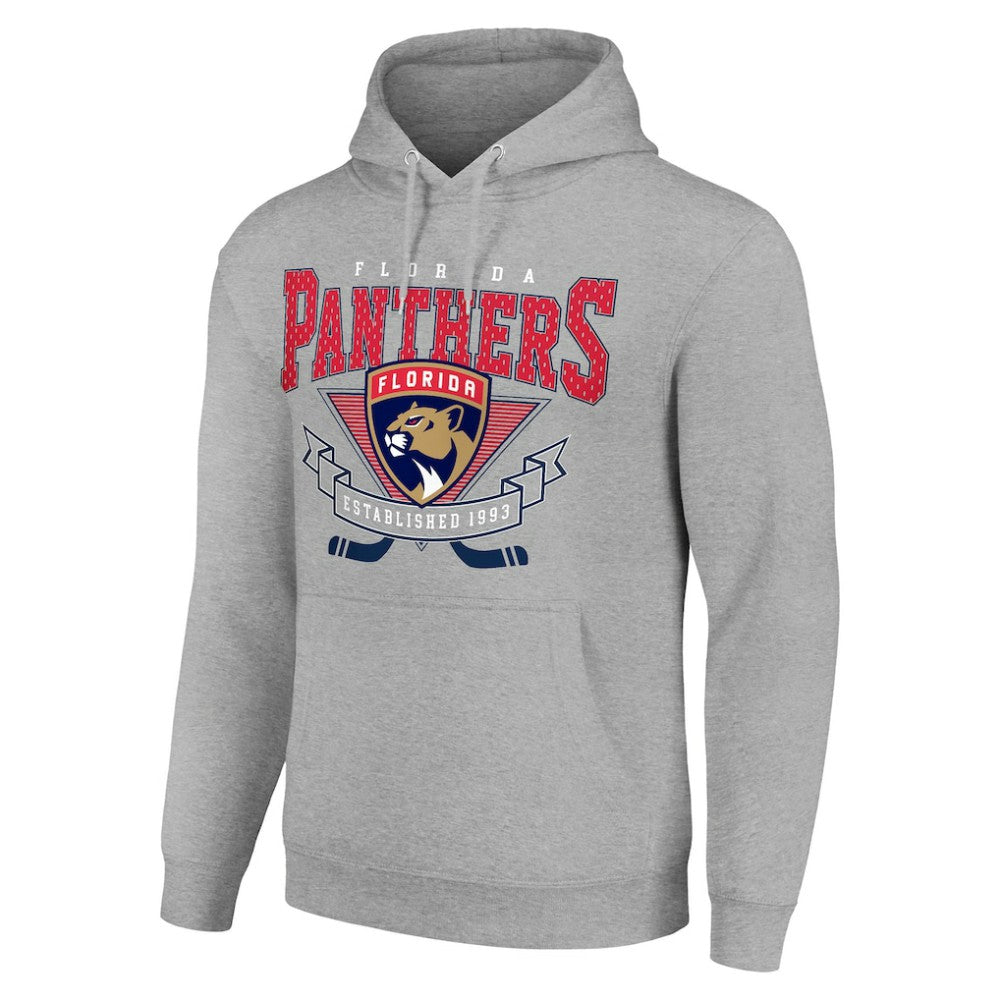 Florida Panthers Starter Team Logo Graphic Fleece Tri-Blend Pullover Hoodie - Heather Gray | NHL online