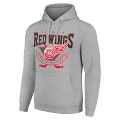 Detroit Red Wings Starter Team Logo Graphic Fleece Tri-Blend Pullover Hoodie - Heather Gray | NHL near me