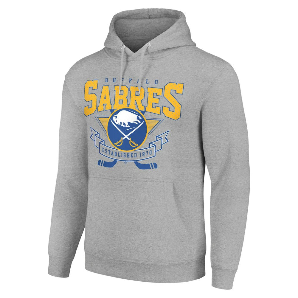 Buffalo Sabres Starter Team Logo Graphic Fleece Tri-Blend Pullover Hoodie - Heather Gray | NHL online