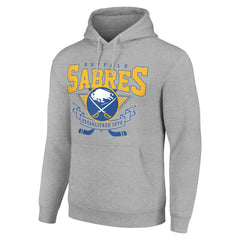 Buffalo Sabres Starter Team Logo Graphic Fleece Tri-Blend Pullover Hoodie - Heather Gray | NHL online