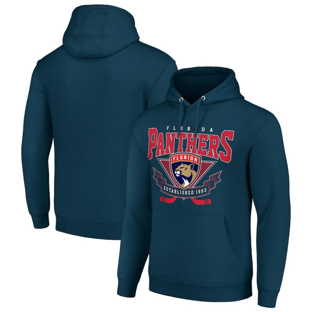 Florida Panthers Starter Team Logo Graphic Fleece Tri-Blend Pullover Hoodie - Navy | NHL discount