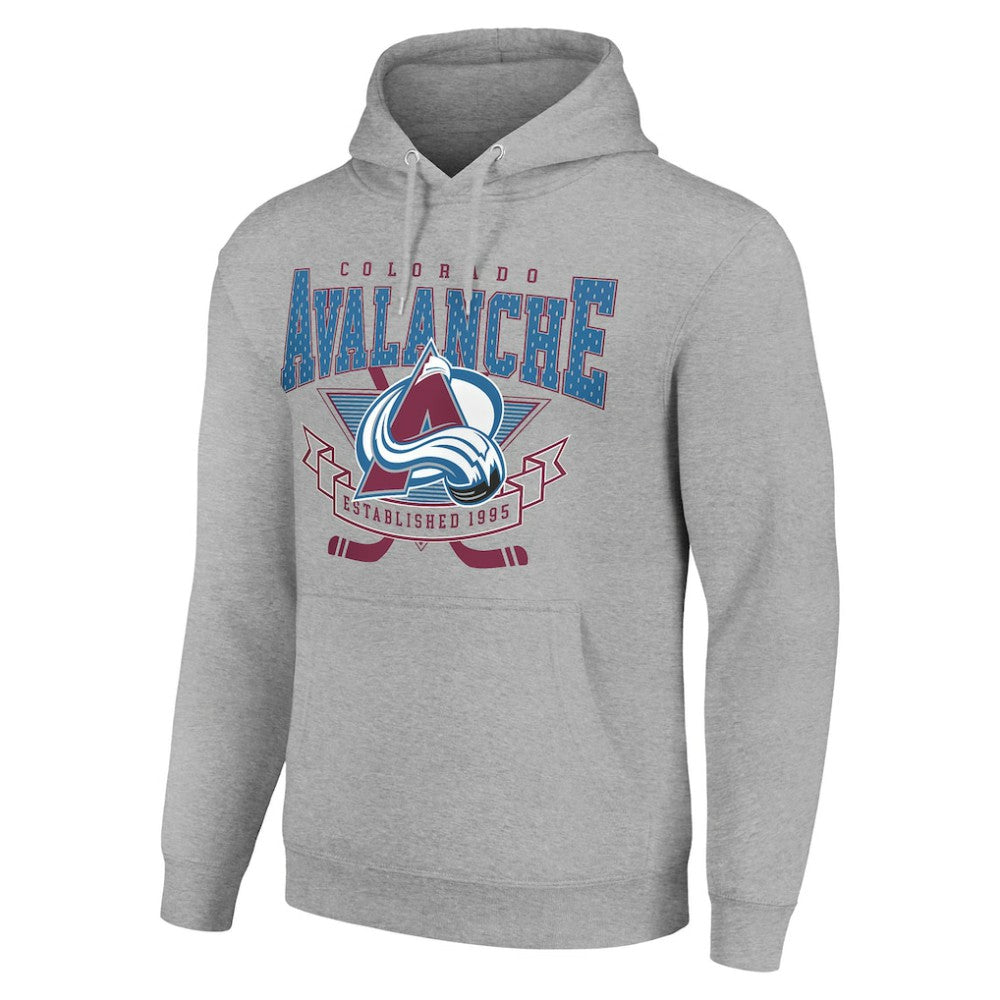 Colorado Avalanche Starter Team Logo Graphic Fleece Tri-Blend Pullover Hoodie - Heather Gray | NHL near me