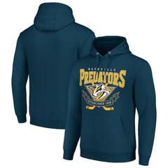 Nashville Predators Starter Team Logo Graphic Fleece Tri-Blend Pullover Hoodie - Navy | NHL sale