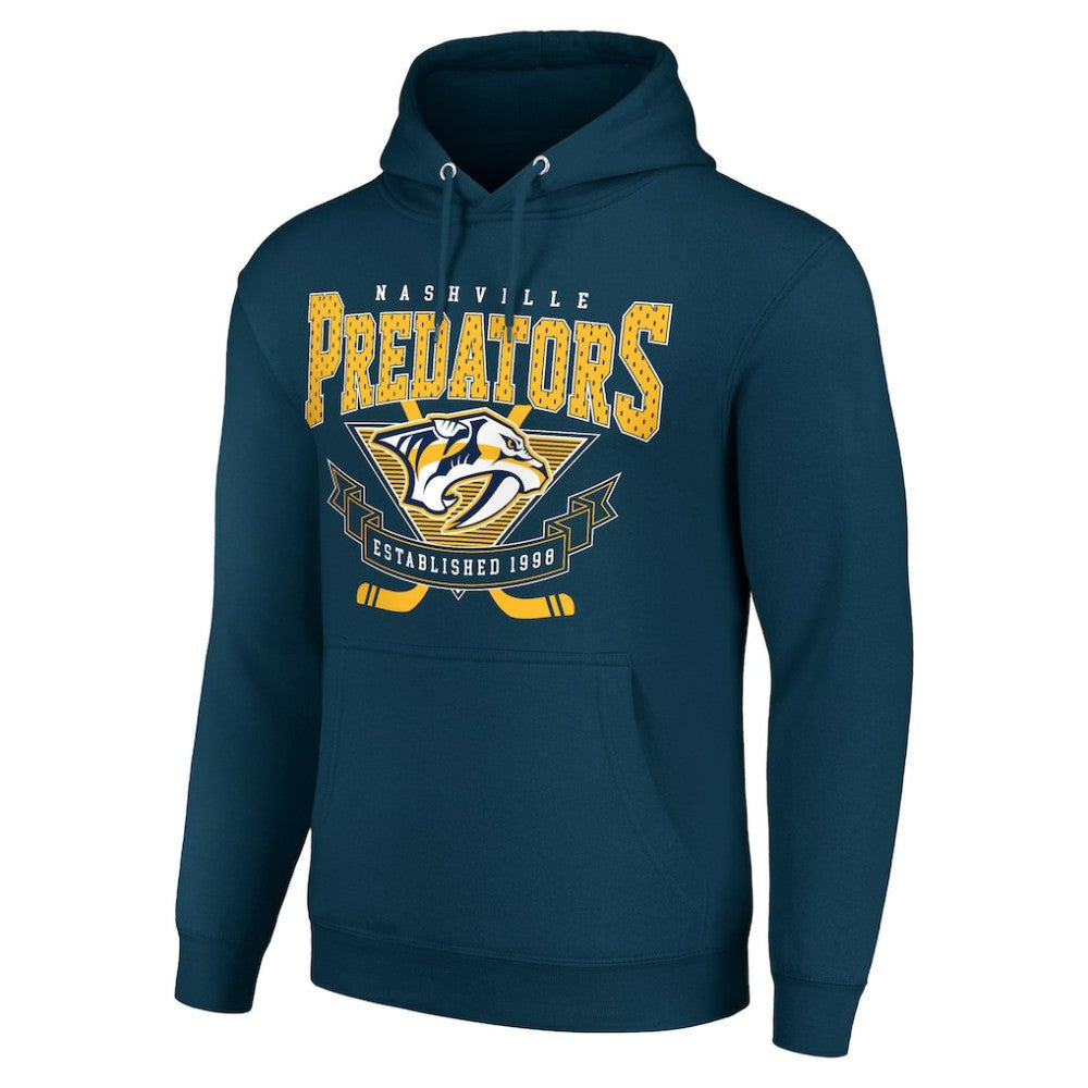 Nashville Predators Starter Team Logo Graphic Fleece Tri-Blend Pullover Hoodie - Navy | NHL sale