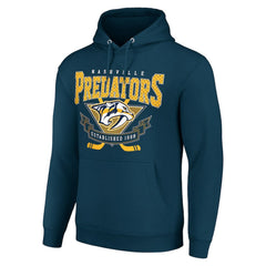 Nashville Predators Starter Team Logo Graphic Fleece Tri-Blend Pullover Hoodie - Navy | NHL sale