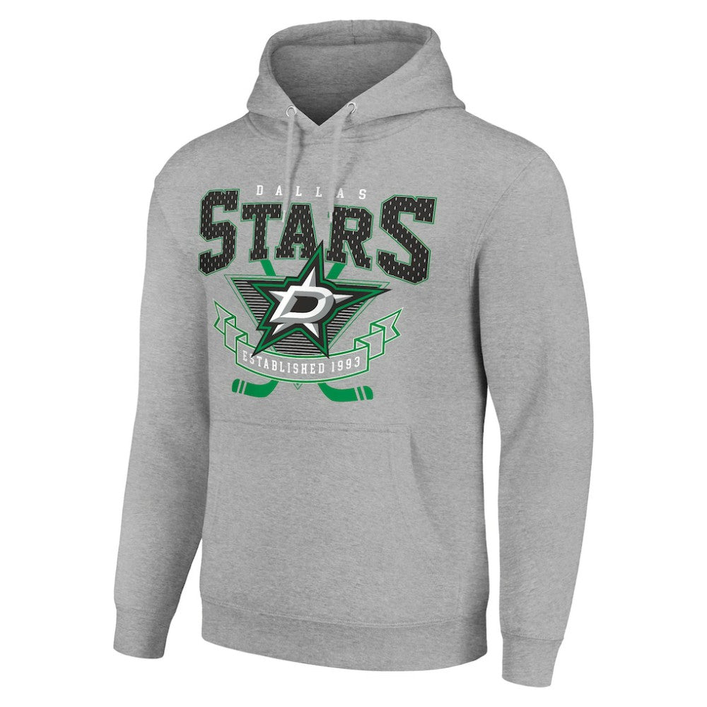 Dallas Stars Starter Team Logo Graphic Fleece Tri-Blend Pullover Hoodie - Heather Gray | NHL sale