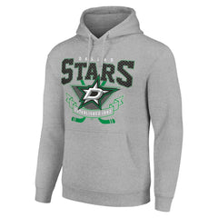 Dallas Stars Starter Team Logo Graphic Fleece Tri-Blend Pullover Hoodie - Heather Gray | NHL sale