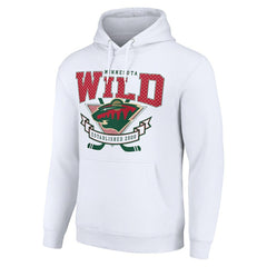 Minnesota Wild Starter Team Logo Graphic Fleece Tri-Blend Pullover Hoodie - White | NHL online