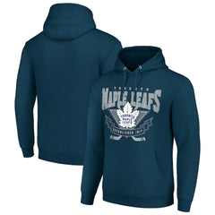 Toronto Maple Leafs Starter Team Logo Graphic Fleece Tri-Blend Pullover Hoodie - Navy | NHL Lifestyle