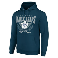 Toronto Maple Leafs Starter Team Logo Graphic Fleece Tri-Blend Pullover Hoodie - Navy | NHL Lifestyle