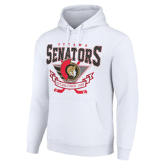Ottawa Senators Starter Team Logo Graphic Fleece Tri-Blend Pullover Hoodie - White | NHL discount