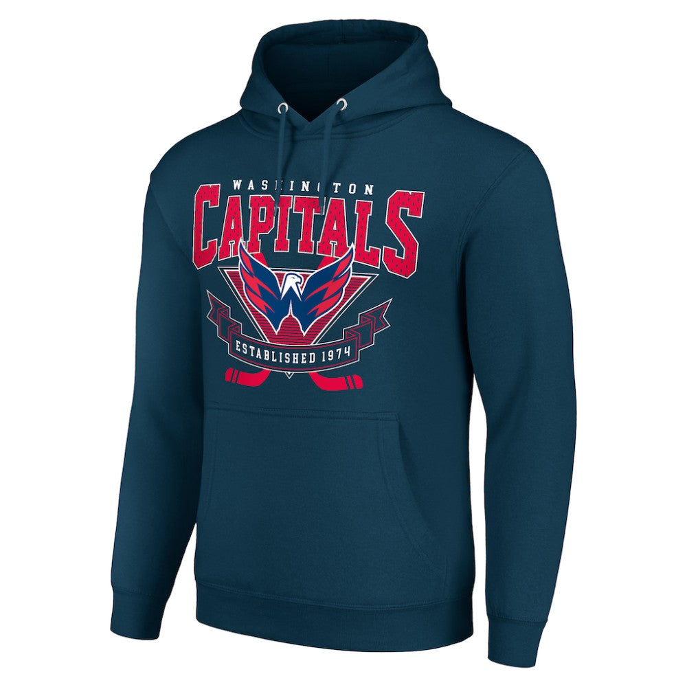Washington Capitals Starter Team Logo Graphic Fleece Tri-Blend Pullover Hoodie - Navy | NHL online