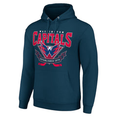 Washington Capitals Starter Team Logo Graphic Fleece Tri-Blend Pullover Hoodie - Navy | NHL online