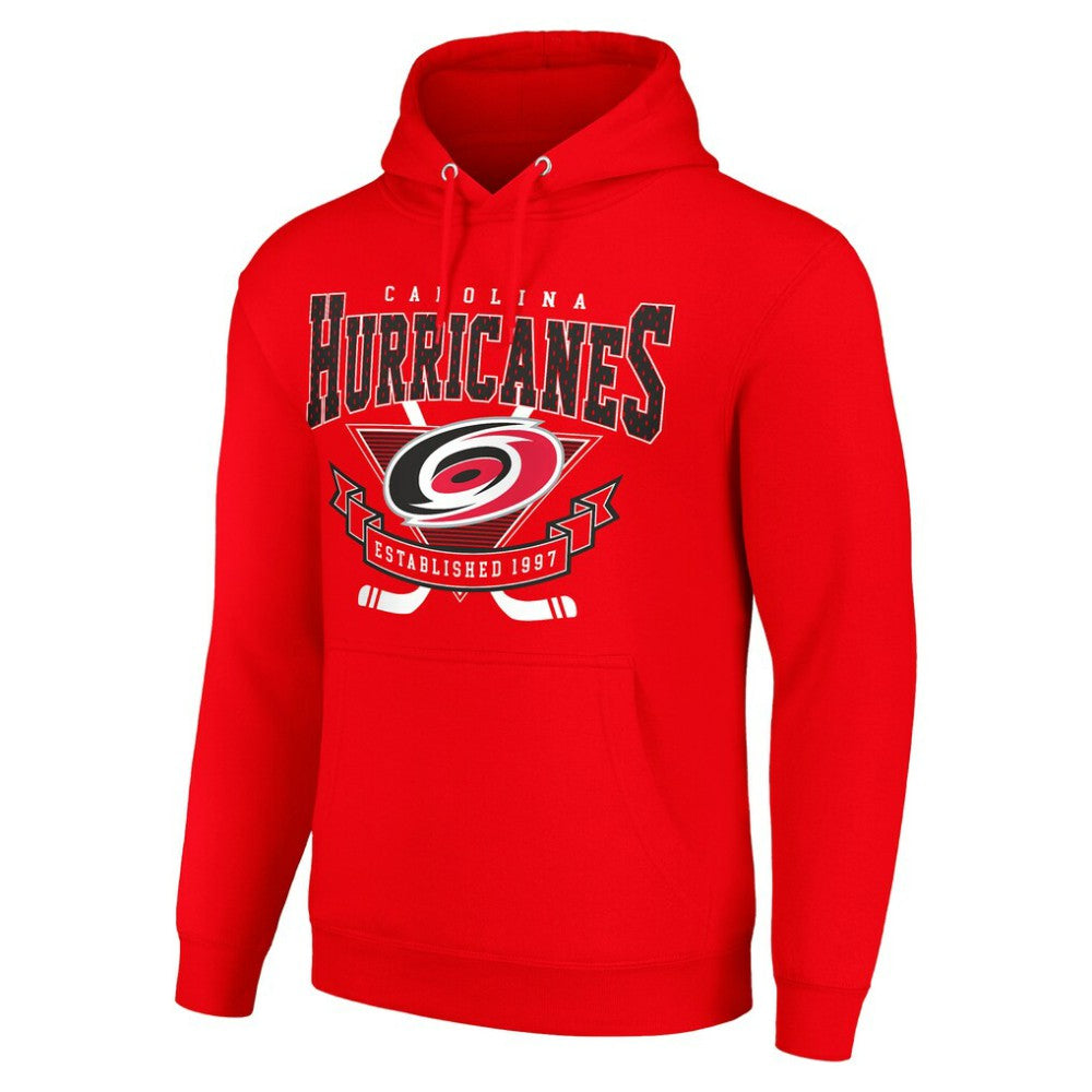 Carolina Hurricanes Starter Team Logo Graphic Fleece Tri-Blend Pullover Hoodie - Red | NHL near me