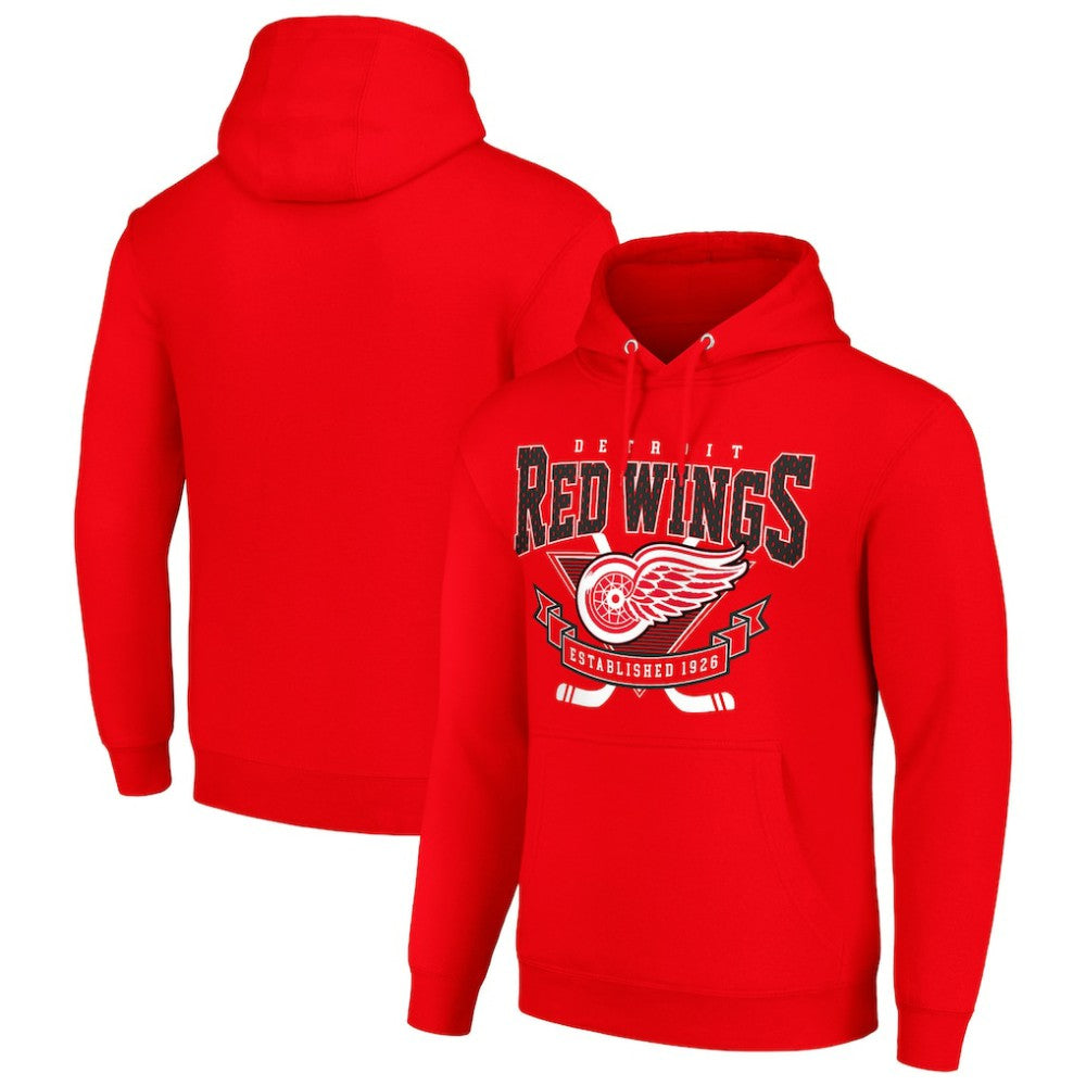 Detroit Red Wings Starter Team Logo Graphic Fleece Tri-Blend Pullover Hoodie - Red | NHL sale