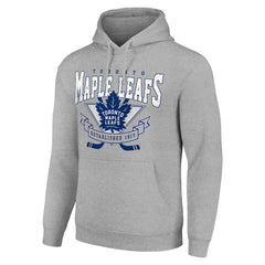 Toronto Maple Leafs Starter Team Logo Graphic Fleece Tri-Blend Pullover Hoodie - Heather Gray | NHL near me