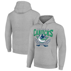 Vancouver Canucks Starter Team Logo Graphic Fleece Tri-Blend Pullover Hoodie - Heather Gray | NHL discount