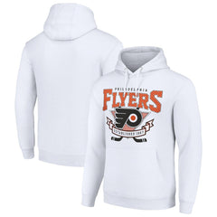 Philadelphia Flyers Starter Team Logo Graphic Fleece Tri-Blend Pullover Hoodie - White | NHL on sale