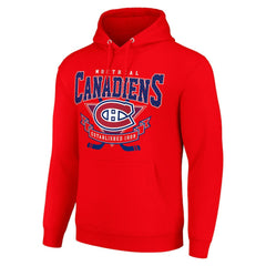 Montreal Canadiens Starter Team Logo Graphic Fleece Tri-Blend Pullover Hoodie - Red | NHL near me