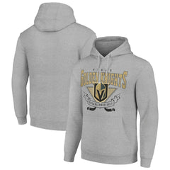 Vegas Golden Knights Starter Team Logo Graphic Fleece Tri-Blend Pullover Hoodie - Heather Gray | NHL Lifestyle