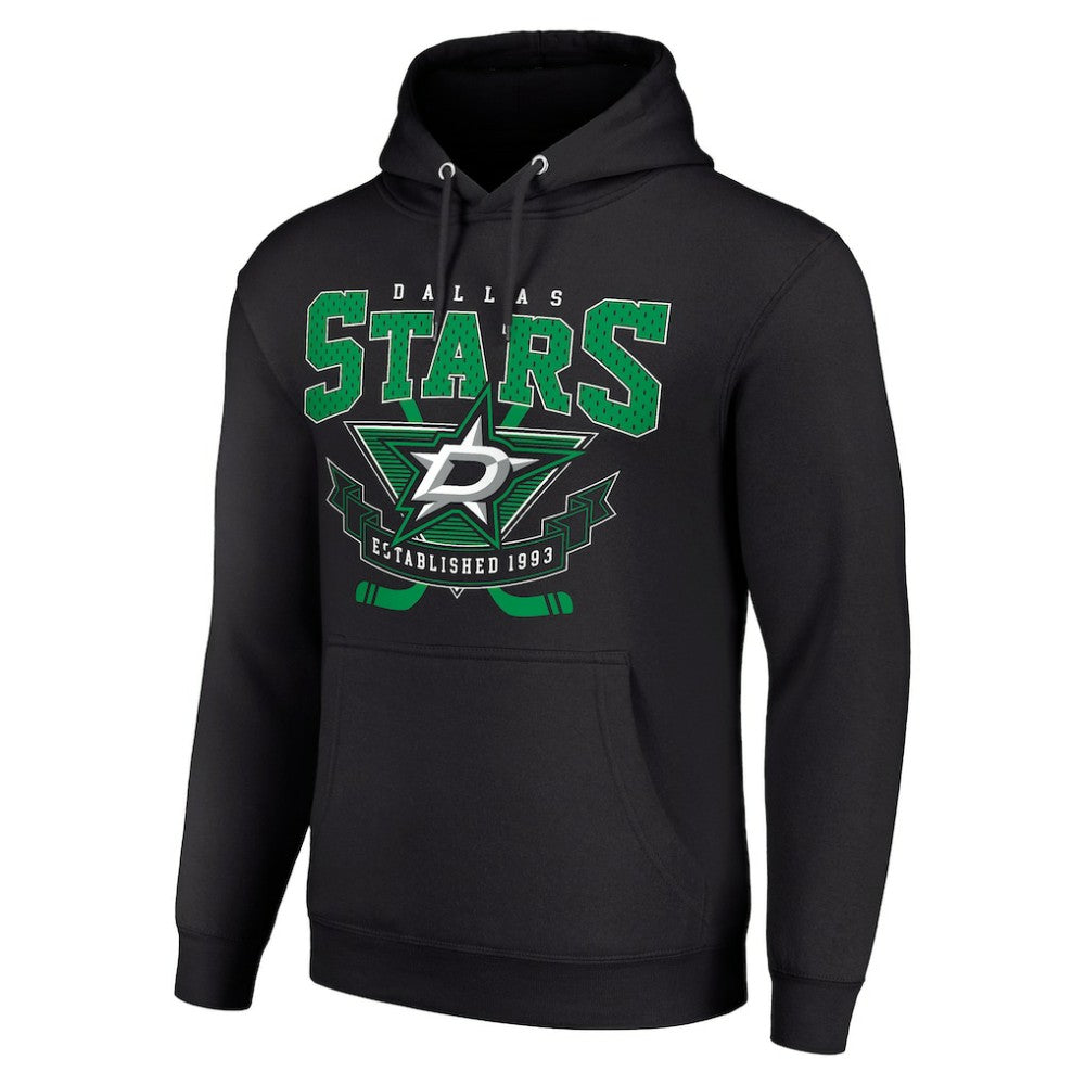 Dallas Stars Starter Team Logo Graphic Fleece Tri-Blend Pullover Hoodie - Black | NHL near me