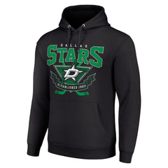 Dallas Stars Starter Team Logo Graphic Fleece Tri-Blend Pullover Hoodie - Black | NHL near me